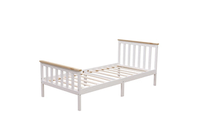 Starlight Beds Somnium Shaker Wooden Bed Frame White Natural