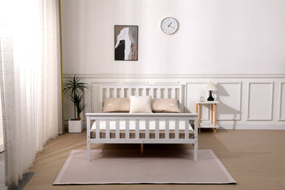 Starlight Beds Somnium Shaker Wooden Bed Frame White Natural